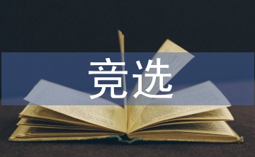 競選班委的工作設想